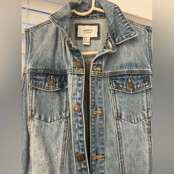 Women|Forever 21 Jean No Stretch Jumpsuit - Picture 2 of 9